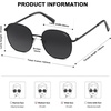 image:imageSOJOS Classic Trendy Square Sunglasses for Women Men Cute Big Frame Gold Shades SJ1137BlackGrey