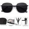 image:imageSOJOS Classic Trendy Square Sunglasses for Women Men Cute Big Frame Gold Shades SJ1137BlackGrey