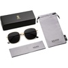 image:imageSOJOS Classic Trendy Square Sunglasses for Women Men Cute Big Frame Gold Shades SJ1137Bright GoldGrey