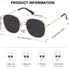image:imageSOJOS Classic Trendy Square Sunglasses for Women Men Cute Big Frame Gold Shades SJ1137Bright GoldGrey