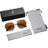 image:imageSOJOS Classic Trendy Square Sunglasses for Women Men Cute Big Frame Gold Shades SJ1137Brown TortoiseGradient Brown