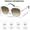 image:imageSOJOS Classic Trendy Square Sunglasses for Women Men Cute Big Frame Gold Shades SJ1137Dark GreenGradient Brown