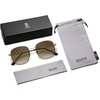 image:imageSOJOS Classic Trendy Square Sunglasses for Women Men Cute Big Frame Gold Shades SJ1137Dark GreenGradient Brown