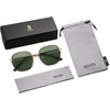 image:imageSOJOS Classic Trendy Square Sunglasses for Women Men Cute Big Frame Gold Shades SJ1137Dark TortoiseGreen