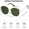 image:imageSOJOS Classic Trendy Square Sunglasses for Women Men Cute Big Frame Gold Shades SJ1137Dark TortoiseGreen