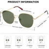 image:imageSOJOS Classic Trendy Square Sunglasses for Women Men Cute Big Frame Gold Shades SJ1137GoldDark Green