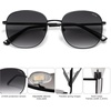 image:imageSOJOS Classic Trendy Square Sunglasses for Women Men Cute Big Frame Gold Shades SJ1137Matt BlackGradient Grey