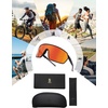 image:imageSOJOS Cycling Sport Glasses for Women Man UV400 Protection Wrap Around Lightweight TR90 Frame Sunglasses SJ2353BlackRed