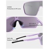 image:imageSOJOS Cycling Sport Glasses for Women Man UV400 Protection Wrap Around Lightweight TR90 Frame Sunglasses SJ2353PurpleSilver