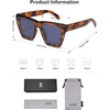 image:imageSOJOS Fashion Oversized Square Cat Eye Polarized Sunglasses for Women Trendy Cateye Style Womens Sunglasses SJ2179Brown TortoiseDusty Blue