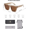 image:imageSOJOS Fashion Oversized Square Cat Eye Polarized Sunglasses for Women Trendy Cateye Style Womens Sunglasses SJ2179BrownBrown