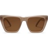 image:imageSOJOS Fashion Oversized Square Cat Eye Polarized Sunglasses for Women Trendy Cateye Style Womens Sunglasses SJ2179BrownBrown