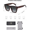 image:imageSOJOS Fashion Oversized Square Cat Eye Polarized Sunglasses for Women Trendy Cateye Style Womens Sunglasses SJ2179Dark Brown StripeDark Green Grading