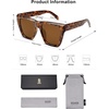 image:imageSOJOS Fashion Oversized Square Cat Eye Polarized Sunglasses for Women Trendy Cateye Style Womens Sunglasses SJ2179Dark TortoiseBrown
