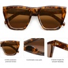 image:imageSOJOS Fashion Oversized Square Cat Eye Polarized Sunglasses for Women Trendy Cateye Style Womens Sunglasses SJ2179Dark TortoiseBrown