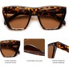 image:imageSOJOS Fashion Oversized Square Cat Eye Polarized Sunglasses for Women Trendy Cateye Style Womens Sunglasses SJ2179LeopardBrown