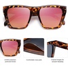 image:imageSOJOS Fashion Oversized Square Cat Eye Polarized Sunglasses for Women Trendy Cateye Style Womens Sunglasses SJ2179LeopardRose Mirrored