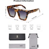 image:imageSOJOS Fashion Oversized Square Cat Eye Polarized Sunglasses for Women Trendy Cateye Style Womens Sunglasses SJ2179TortoiseGrey Grading