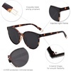 image:imageSOJOS Fashion Round Sunglasses for Women Men Oversized Vintage Shades SJ2057Amber TortoiseGrey