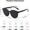 image:imageSOJOS Fashion Round Sunglasses for Women Men Oversized Vintage Shades SJ2057BlackGrey