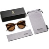 image:imageSOJOS Fashion Round Sunglasses for Women Men Oversized Vintage Shades SJ2057Clear TortoiseBrown