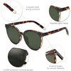 image:imageSOJOS Fashion Round Sunglasses for Women Men Oversized Vintage Shades SJ2057TortoiseGreen