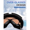 image:imageSOJOS Frameless Ski Goggles Men Women UltraWide 180 Panoramic UV400 Protection OTG Compatible SJ2691Blue