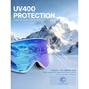 image:imageSOJOS Frameless Ski Goggles Men Women UltraWide 180 Panoramic UV400 Protection OTG Compatible SJ2691Blue
