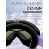 image:imageSOJOS Frameless Ski Goggles Men Women UltraWide 180 Panoramic UV400 Protection OTG Compatible SJ2691Purple