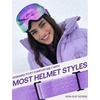image:imageSOJOS Frameless Ski Goggles Men Women UltraWide 180 Panoramic UV400 Protection OTG Compatible SJ2691Purple