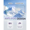 image:imageSOJOS Frameless Ski Goggles Men Women UltraWide 180 Panoramic UV400 Protection OTG Compatible SJ2691Purple