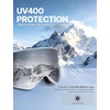 image:imageSOJOS Frameless Ski Goggles Men Women UltraWide 180 Panoramic UV400 Protection OTG Compatible SJ2691Sliver