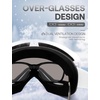 image:imageSOJOS Frameless Ski Goggles Men Women UltraWide 180 Panoramic UV400 Protection OTG Compatible SJ2691Sliver