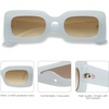 image:imageSOJOS Kids Rectangle Nude Blue Sunglasses for Girls Toddler Baby Age 12 UV400 Protection Trendy Chunky Glasses SK5612ABlue