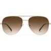 image:imageSOJOS Large Oversized Aviator Sunglasses for Women Men Classic Trendy UV400 Womens Mens Aviators SJ1220Gold FrameGold BarGradient Brown Lenses