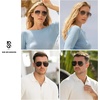 image:imageSOJOS Large Oversized Aviator Sunglasses for Women Men Classic Trendy UV400 Womens Mens Aviators SJ1220Gold FrameGold BarGradient Brown Lenses
