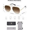 image:imageSOJOS Large Oversized Aviator Sunglasses for Women Men Classic Trendy UV400 Womens Mens Aviators SJ1220Gold FrameGold BarGradient Brown Lenses