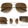 image:imageSOJOS Large Oversized Aviator Sunglasses for Women Men Classic Trendy UV400 Womens Mens Aviators SJ1220Gold FrameGold BarGradient Brown Lenses