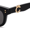 image:imageSOJOS Narrow Rectangle Sunglasses for Women Polarized UV400 Acetate Frame Retro Classic with Coral Accent Lace CoralBlackGrey