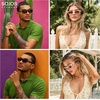 image:imageSOJOS Narrow Rectangle Sunglasses for Women Polarized UV400 Acetate Frame Retro Classic with Coral Accent Lace CoralBrownBrown