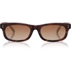 image:imageSOJOS Narrow Rectangle Sunglasses for Women Polarized UV400 Acetate Frame Retro Classic with Coral Accent Lace CoralBrownBrown