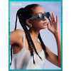 image:imageSOJOS Ocean Collection Classic Polarized Square Sunglasses for Women Men Recycled Plastic Frame EcoFriendly UV400 BloomBlackGrey