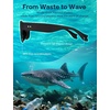 image:imageSOJOS Ocean Collection Classic Polarized Square Sunglasses for Women Men Recycled Plastic Frame EcoFriendly UV400 BloomBlackGrey