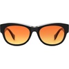 image:imageSOJOS Ocean Collection Classic Polarized Square Sunglasses for Women Men Recycled Plastic Frame EcoFriendly UV400 BloomBlackOrange