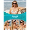 image:imageSOJOS Ocean Collection Classic Polarized Square Sunglasses for Women Men Recycled Plastic Frame EcoFriendly UV400 BloomBlueBlue