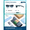image:imageSOJOS Ocean Collection Classic Polarized Square Sunglasses for Women Men Recycled Plastic Frame EcoFriendly UV400 BloomBlueBlue