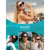 image:imageSOJOS Ocean Collection Classic Polarized Square Sunglasses for Women Men Recycled Plastic Frame EcoFriendly UV400 BloomBrownBrown