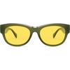 image:imageSOJOS Ocean Collection Classic Polarized Square Sunglasses for Women Men Recycled Plastic Frame EcoFriendly UV400 BloomGreen Yellow