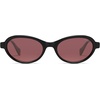 image:imageSOJOS Ocean Collection Polarized Retro Oval Sunglasses Womens Recycled Plastic Frame EcoFriendly UV400 EchoBlackBurgundy