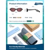 image:imageSOJOS Ocean Collection Polarized Retro Oval Sunglasses Womens Recycled Plastic Frame EcoFriendly UV400 EchoBlackBurgundy